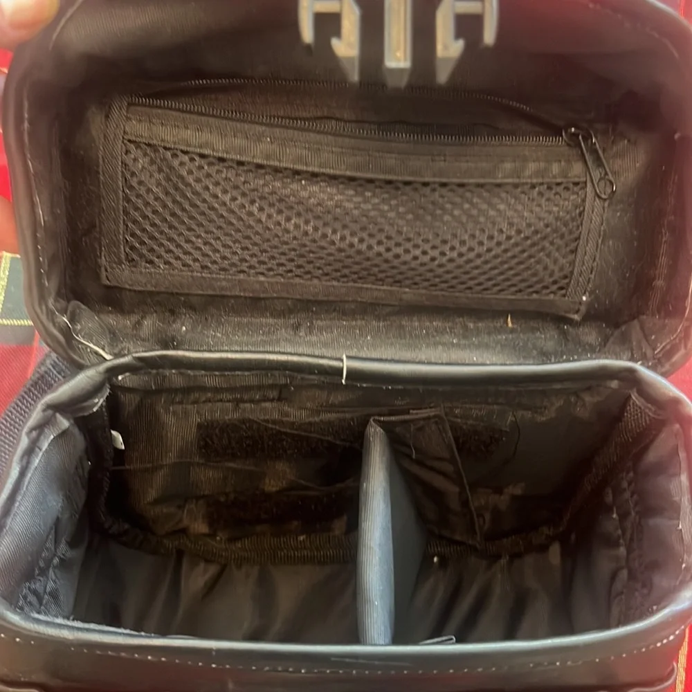 Black Camera Bag Fanny Pack Crossbody Sling Bag front clip closure Faux leather
